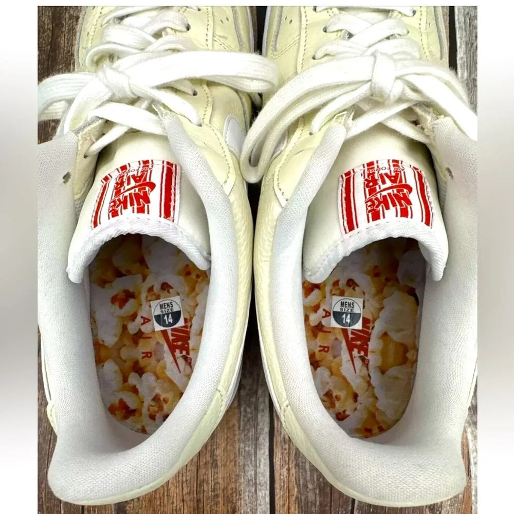 Nike Air Force 1 '07 PRM EMB 'Popcorn' Coconut Milk CW2919-100 Men’s Size 14 AF1